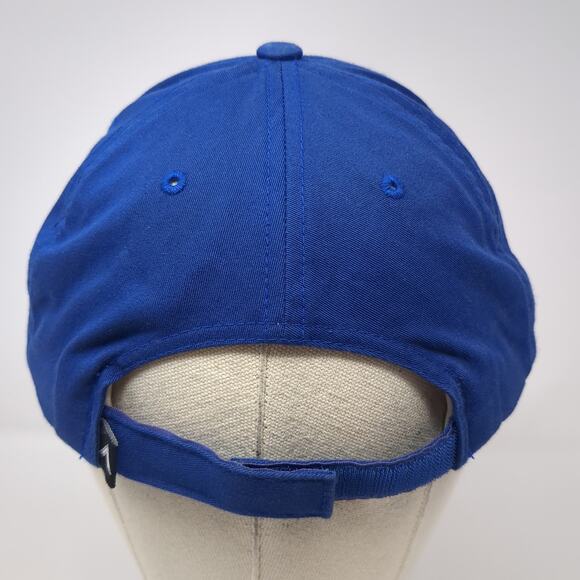 W Logo Strapback Baseball Cap Blue OS Adjustable Embroidered Pacific Headwear - Picture 6 of 10
